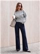 Jeans wide leg azul índigo