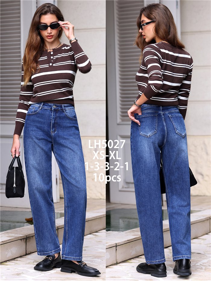 Jeans balloon azul medio