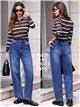 Jeans balloon azul medio