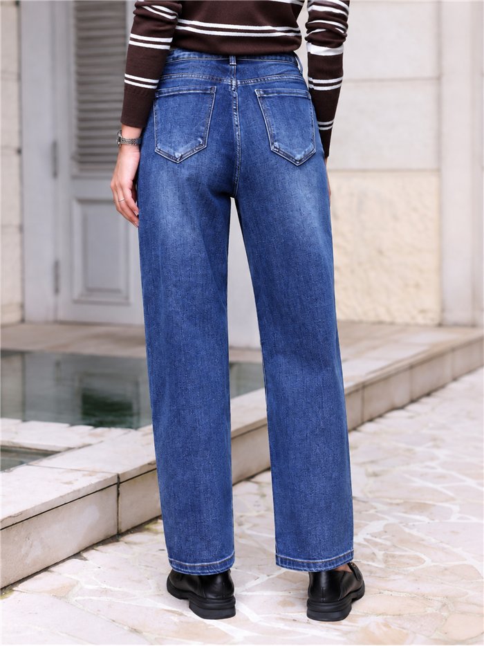 Jeans balloon azul medio