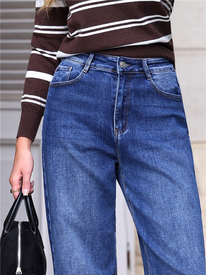 Jeans balloon azul medio