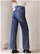 Jeans wide leg bolsillos strass