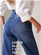 Jeans wide leg bolsillos strass