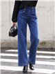 Jeans wide leg botones dorados