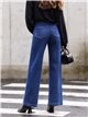 Jeans wide leg botones dorados