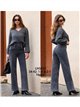 Jeans wide leg gris botones