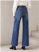Jeans wide leg azul lavado