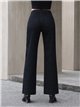 Jeans wide leg negros botones multicolor