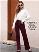 Jeans wide leg burdeos botones multicolor