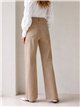 Jeans wide leg beige botones multicolor