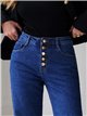 Jeans wide leg botones multicolor
