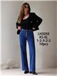 Jeans wide leg botones multicolor