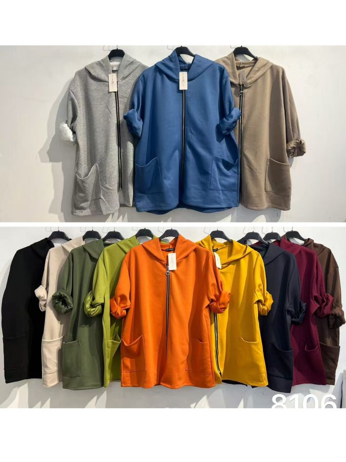 Chaqueta sudadera con capucha talla grande
