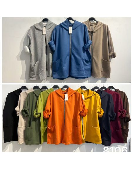 Chaqueta sudadera con capucha talla grande