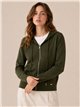 Chaqueta de punto capucha y cremallera
