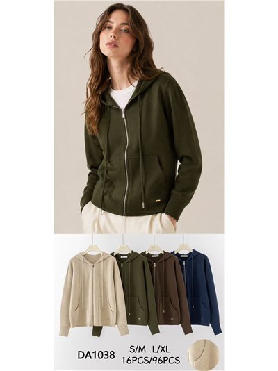 Chaqueta de punto capucha y cremallera 2