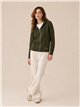 Chaqueta de punto capucha y cremallera