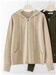 Chaqueta de punto capucha y cremallera