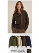 Chaqueta de punto cremallera asimétrica