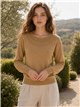 Strickpullover mit durchbrochenem Halsausschnitt