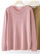 Strickpullover mit durchbrochenem Halsausschnitt