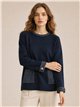 Shimmer pocket knit sweater