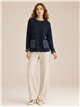 Shimmer pocket knit sweater