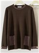 Shimmer pocket knit sweater
