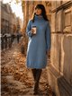 Strickkleid mit hohem Kragen