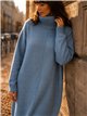 Strickkleid mit hohem Kragen
