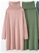 Strickkleid mit hohem Kragen
