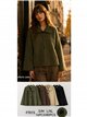 Chaqueta corta efecto pelo botones