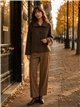 Chaqueta corta combinado efecto pelo