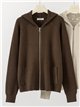 Chaqueta de punto capucha y bolsillos