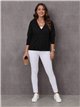 Cárdigan negro talla grande punto fino
