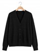 Cárdigan negro talla grande punto fino
