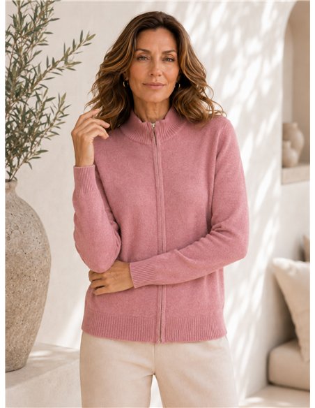 Cardigan taglie forti con cerniera