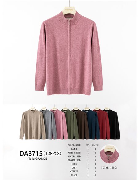 Cardigan taglie forti con cerniera
