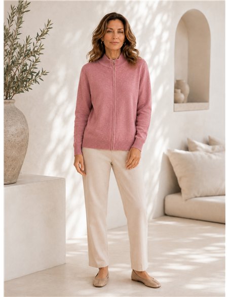 Cardigan taglie forti con cerniera
