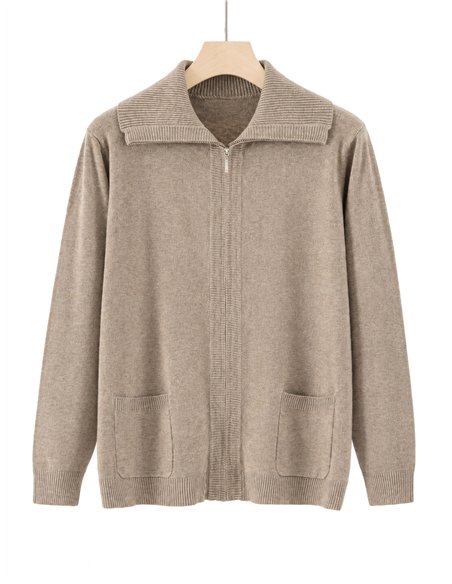 Cárdigan talla grande cuello solapa