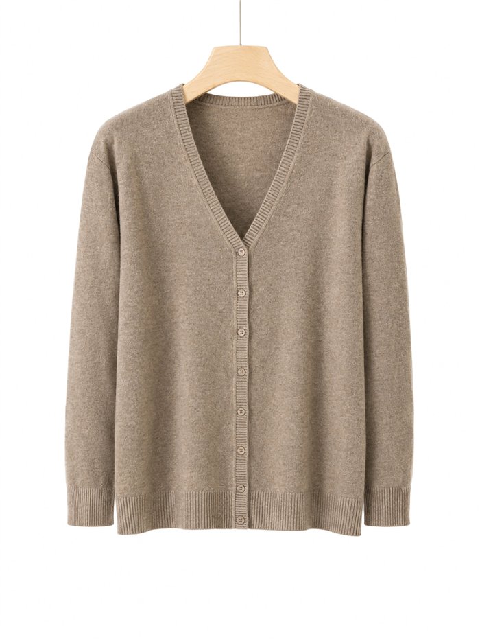 Cardigan con scollo a V taglie forti