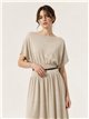 Vestido midi de punto cinturón