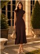 Vestido midi de punto sin mangas