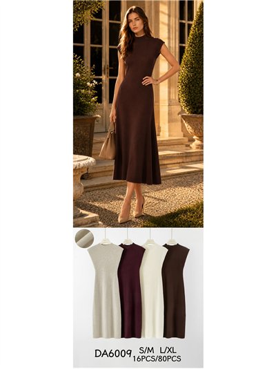 Vestido midi de punto sin mangas 2