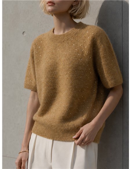 Jersey strass efecto lana