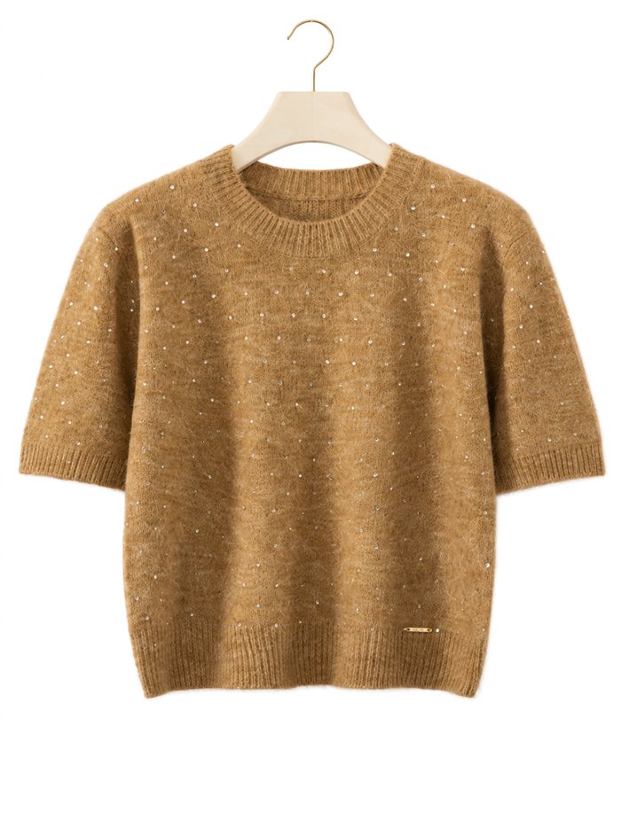 Jersey strass efecto lana