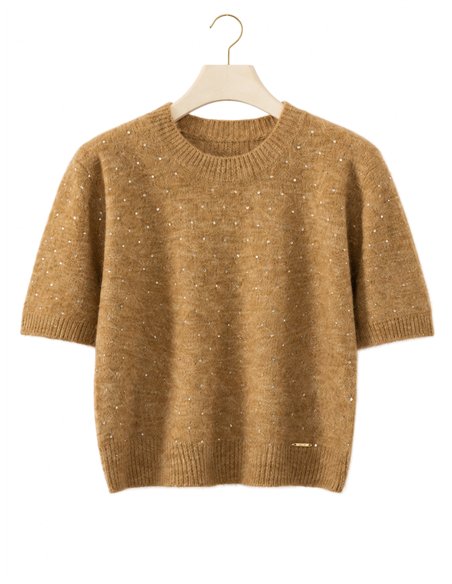 Jersey strass efecto lana