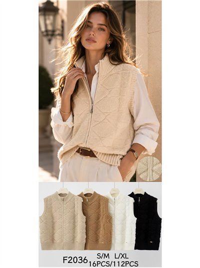Gilet in maglia con cerniera 2