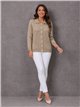 Cardigan testurizzato con collo a revers