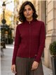 Chaqueta de punto trenzado cremallera